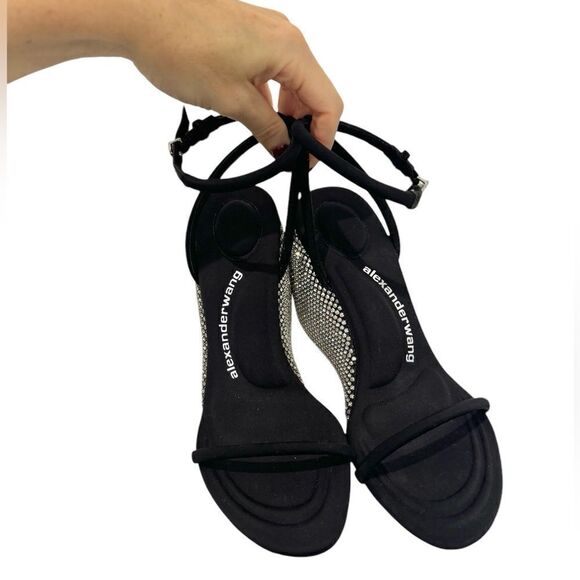 Alexander Wang Dahlia crystal-embellished wedge 105mm sandals - Picture 7 of 9